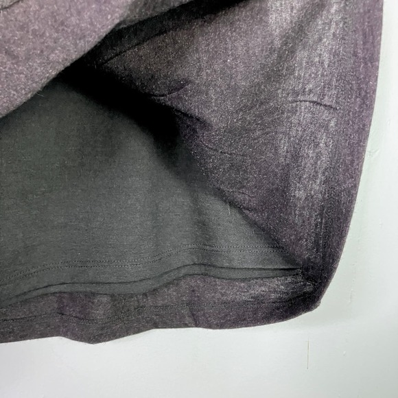 prAna Leah Asymmetrical Ruffle Wool Blend Dark Heathered Gray Mini Skirt Size S - Picture 10 of 14